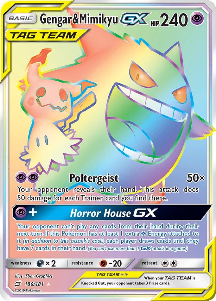 Carte Pokémon: Gengar & Mimikyu GX [Ectoplasma et Mimiqui GX]