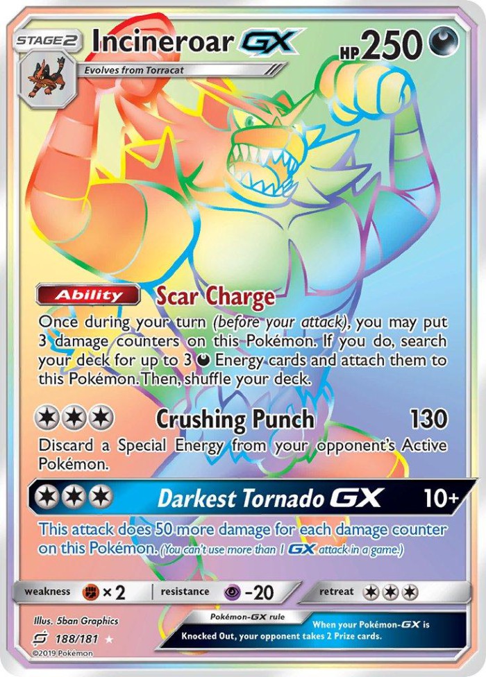 Carte Pokémon: Incineroar GX [Félinferno GX]