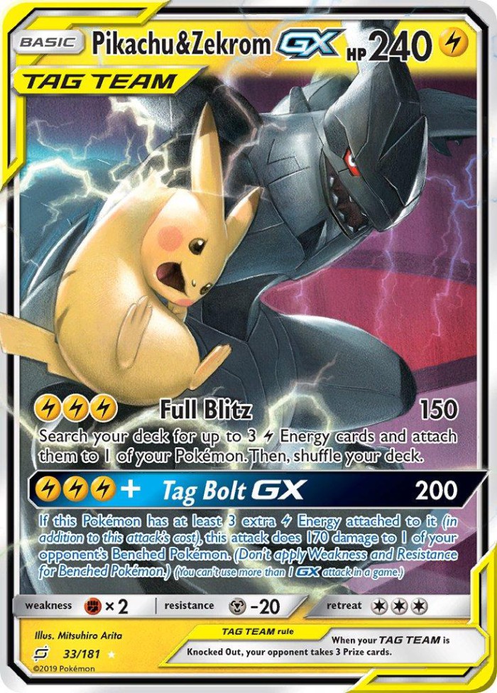 Carte Pokémon: Pikachu & Zekrom GX [Pikachu et Zekrom GX]