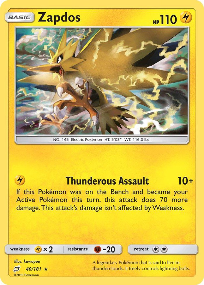 Carte Pokémon: Zapdos [Électhor]