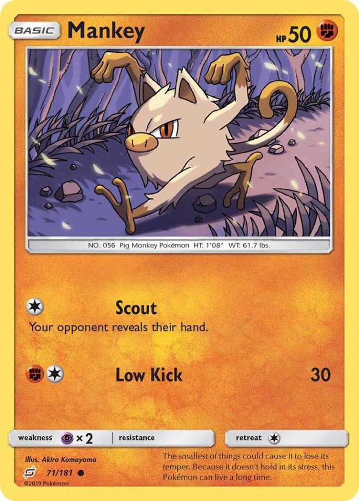 Carte Pokémon: Mankey [Férosinge]