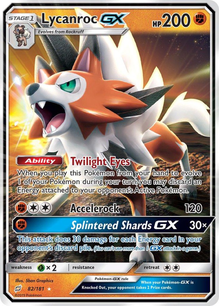 Carte Pokémon: Lycanroc GX [Lougaroc GX]