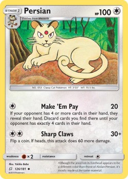 Carte Pokémon: Persian