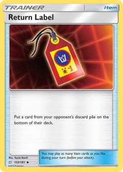 Carte Pokémon: Return Label