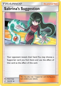 Carte Pokémon: Sabrina's Suggestion