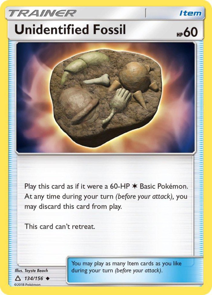 Carte Pokémon: Unidentified Fossil [Fossile Inconnu]