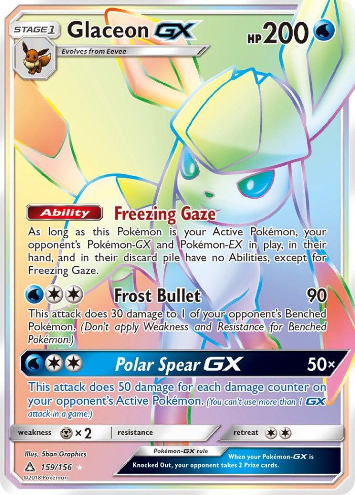 Carte Pokémon: Glaceon GX [Givrali GX]