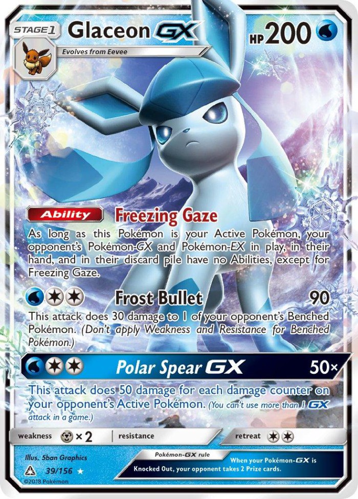 Carte Pokémon: Glaceon GX [Givrali GX]