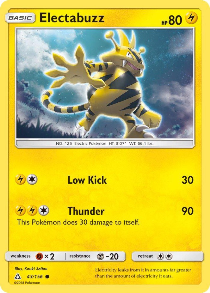 Carte Pokémon: Electabuzz [Élektek]