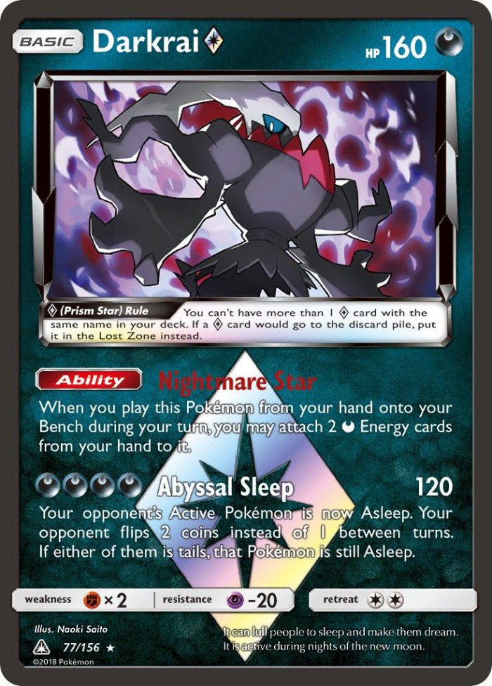 Carte Pokémon: Darkrai Prism Star [Darkrai Prisme Étoile]