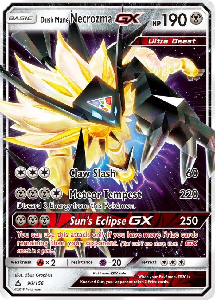 Carte Pokémon: Dusk Mane Necrozma GX [Necrozma Crinière du Couchant GX]