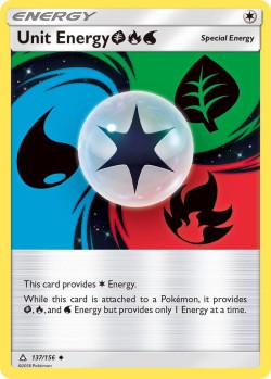 Carte Pokémon: Unit Energy Grass Fire Water