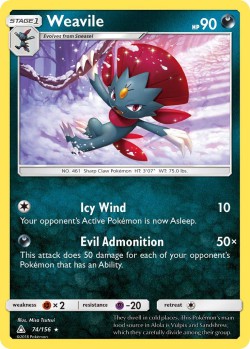 Carte Pokémon: Weavile