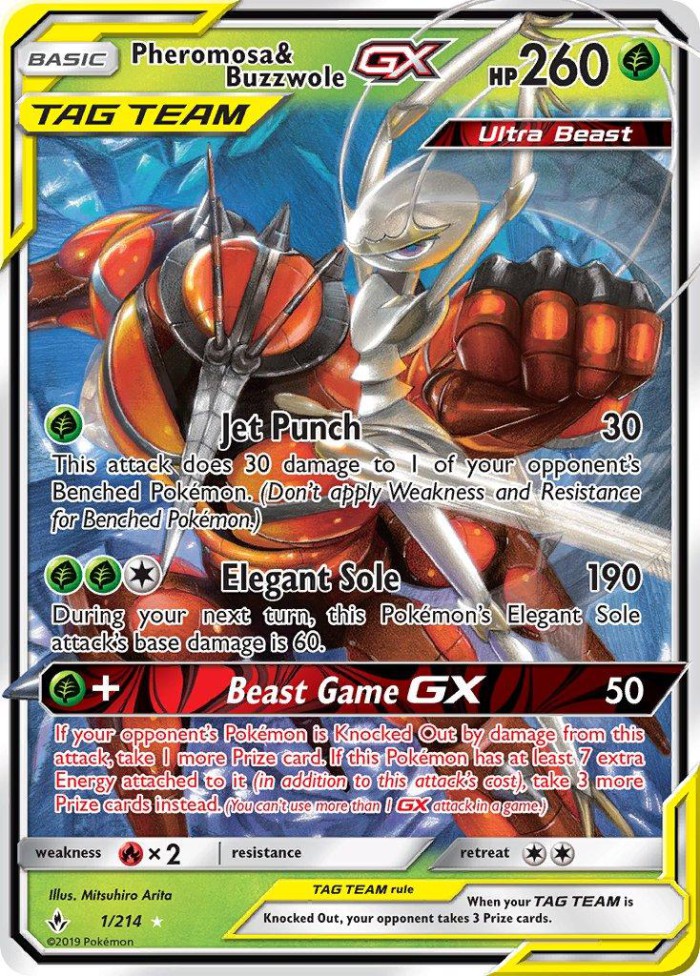 Carte Pokémon: Pheromosa & Buzzwole GX [Cancrelove et Mouscoto GX]