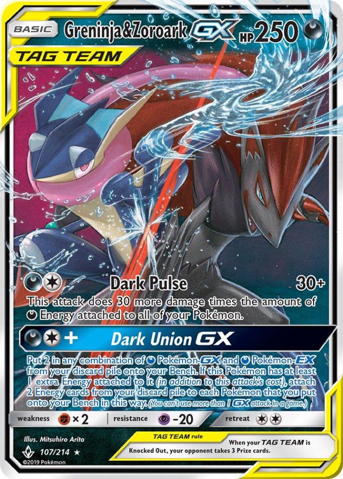 Carte Pokémon: Greninja & Zoroark GX [Amphinobi et Zoroark GX]