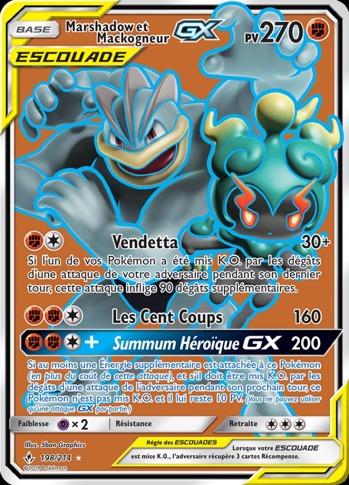 Carte Pokémon: Marshadow & Machamp GX [Marshadow et Mackogneur GX]