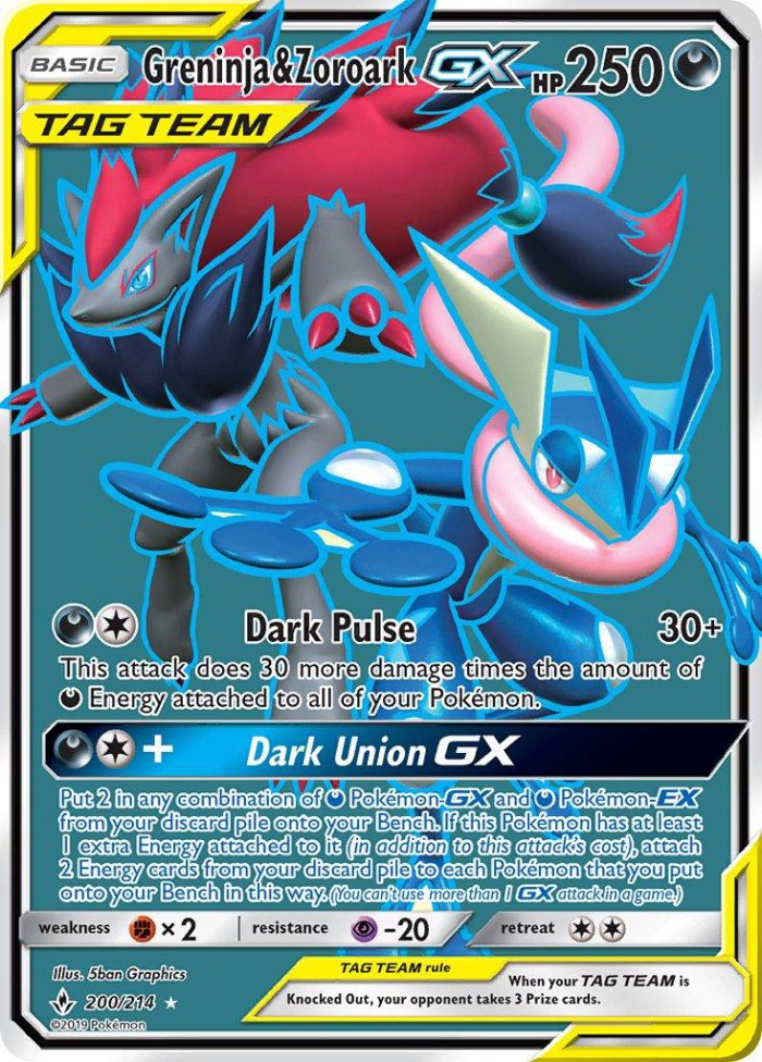 Carte Pokémon: Greninja & Zoroark GX [Amphinobi et Zoroark GX]