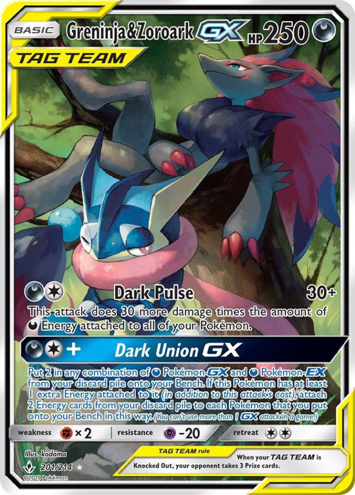 Carte Pokémon: Greninja & Zoroark GX [Amphinobi et Zoroark GX]