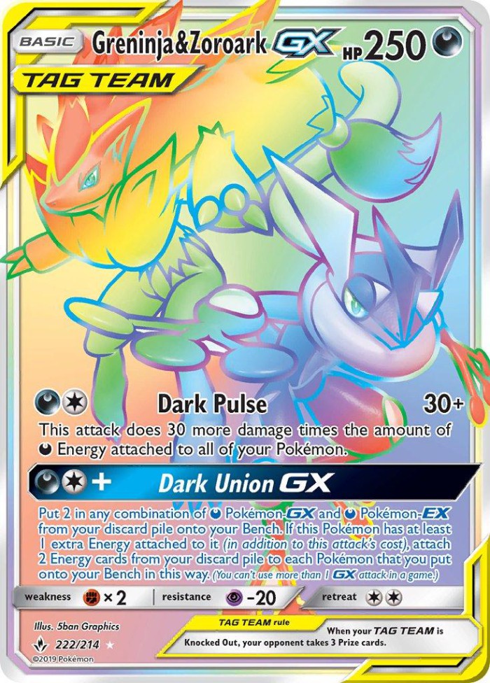 Carte Pokémon: Greninja & Zoroark GX [Amphinobi et Zoroark GX]