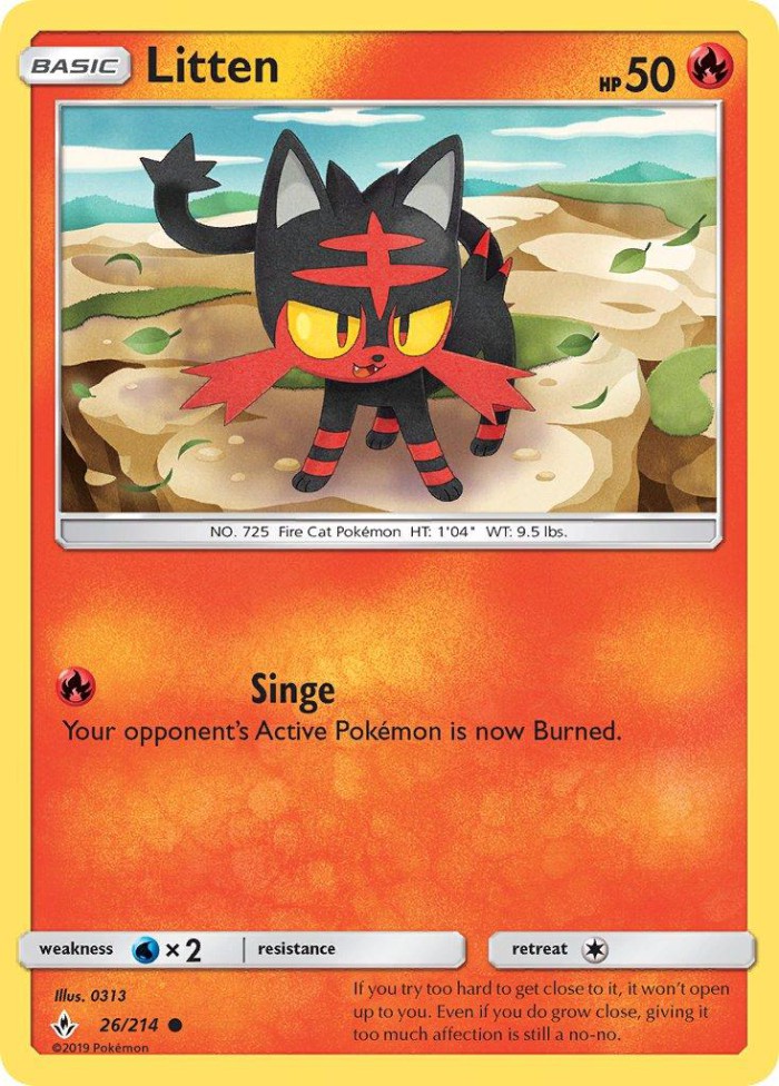 Carte Pokémon: Litten [Flamiaou]