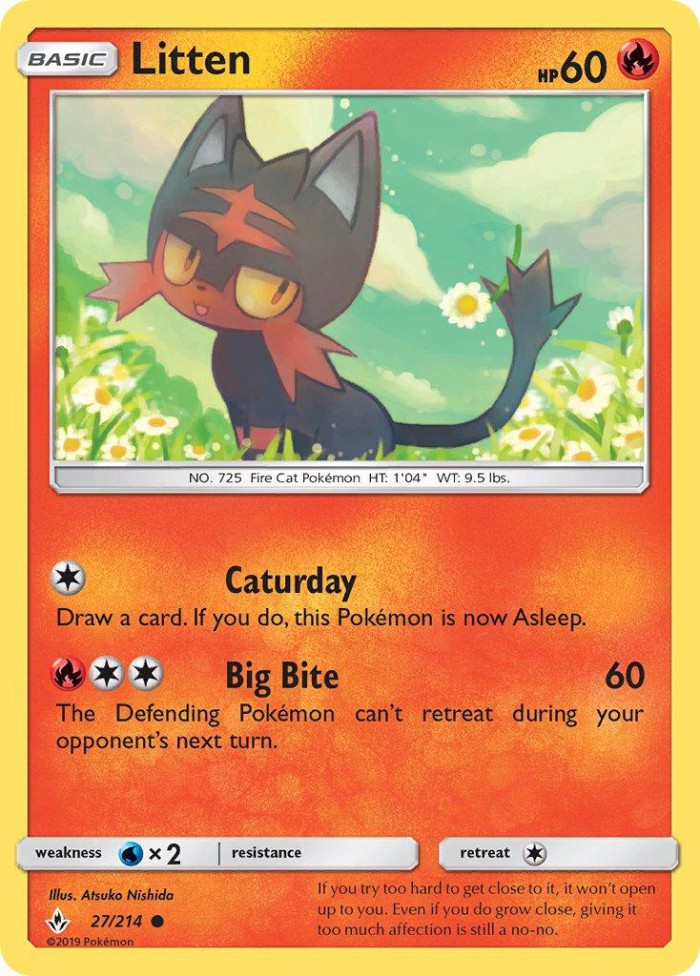 Carte Pokémon: Litten [Flamiaou]