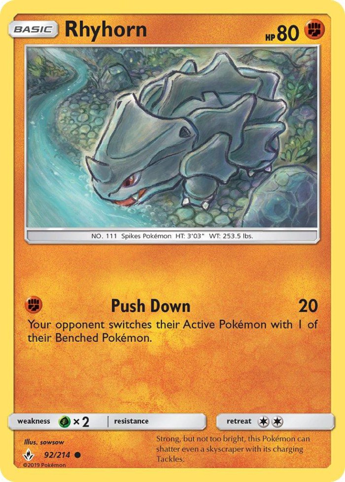 Carte Pokémon: Rhyhorn [Rhinocorne]