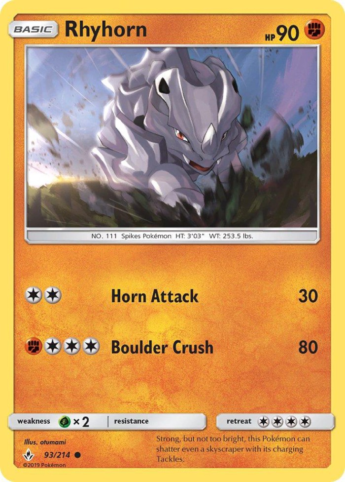 Carte Pokémon: Rhyhorn [Rhinocorne]