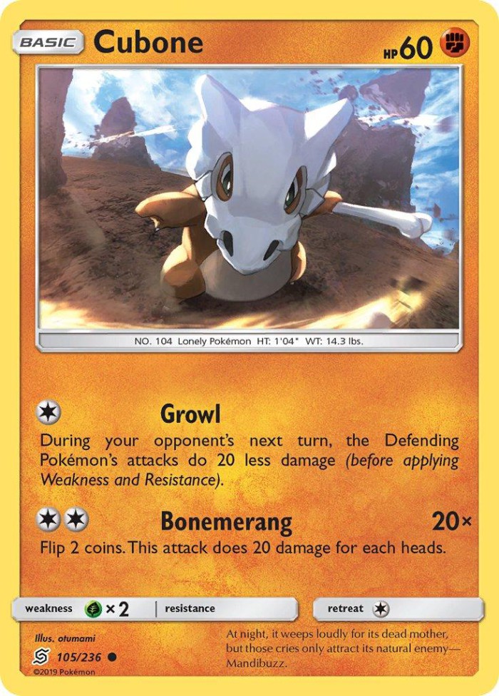 Carte Pokémon: Cubone [Osselait]