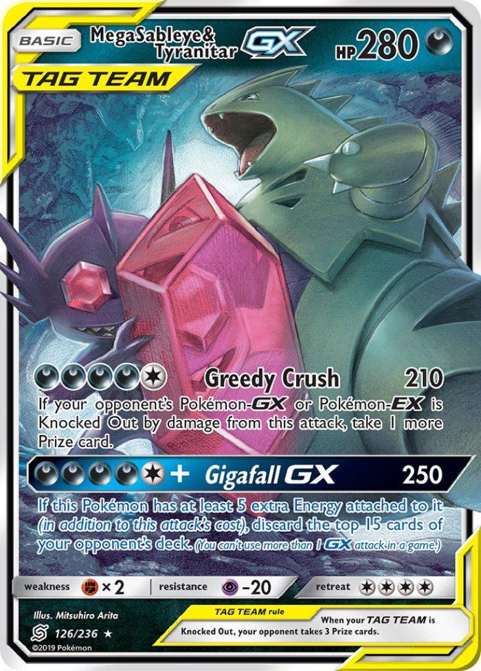 Carte Pokémon: Mega Sableye & Tyranitar GX [Méga-Ténéfix et Tyranocif GX]