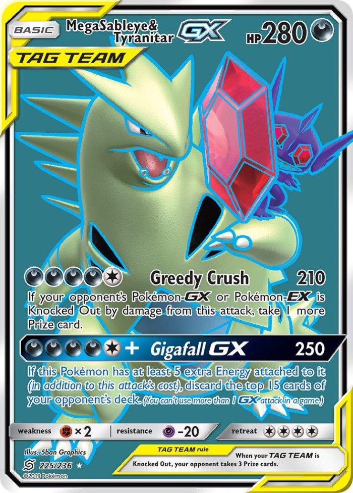 Carte Pokémon: Mega Sableye & Tyranitar GX [Méga-Ténéfix et Tyranocif GX]