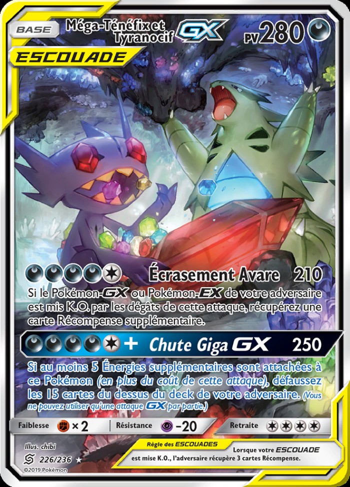 Carte Pokémon: Mega Sableye & Tyranitar GX [Méga-Ténéfix et Tyranocif GX]