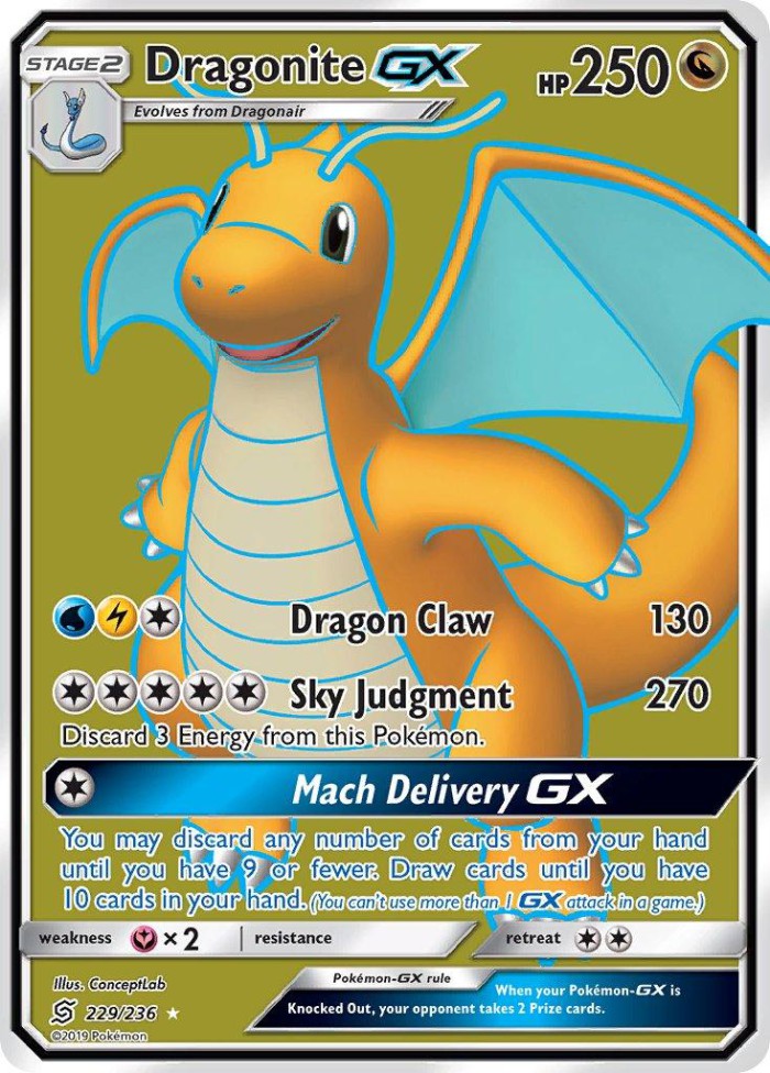 Carte Pokémon: Dragonite GX [Dracolosse GX]