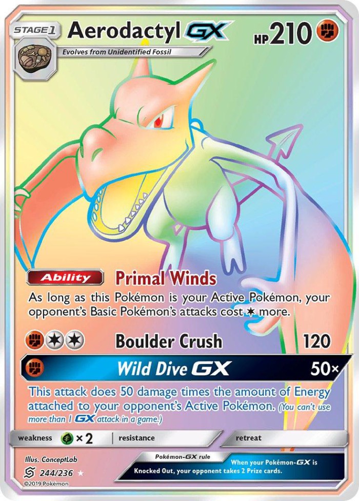 Carte Pokémon: Aerodactyl GX [Ptéra GX]