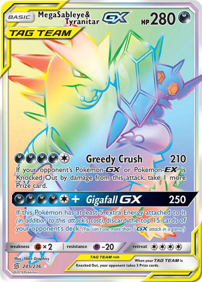 Carte Pokémon: Mega Sableye & Tyranitar GX [Méga-Ténéfix et Tyranocif GX]