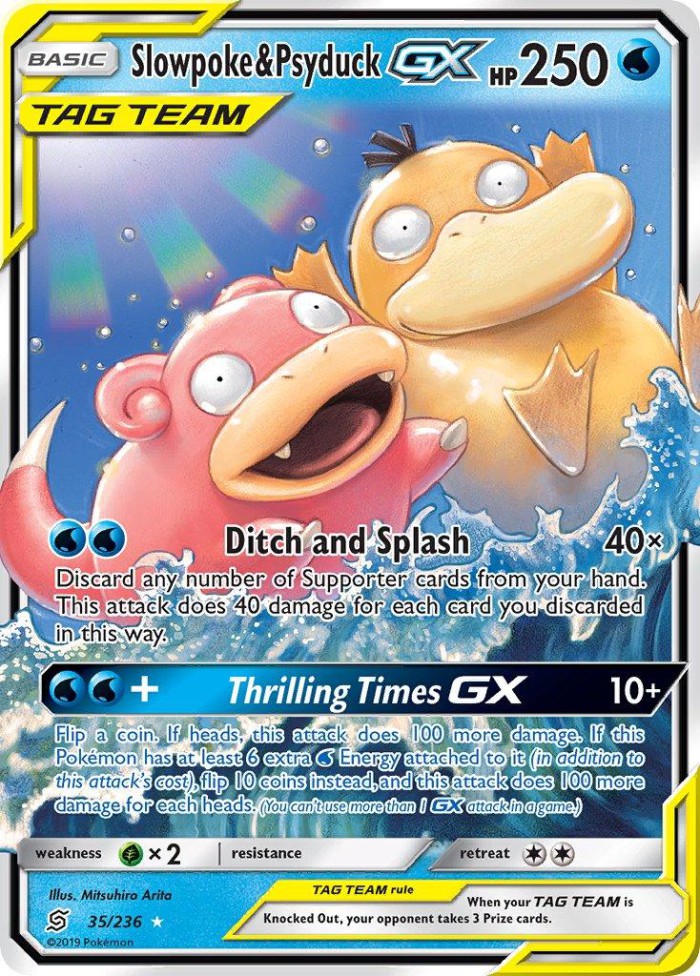 Carte Pokémon: Slowpoke & Psyduck GX [Ramoloss et Psykokwak GX]