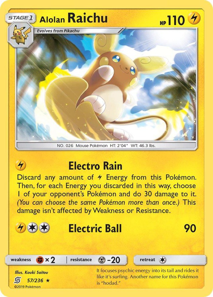 Carte Pokémon: Alolan Raichu [Raichu d'Alola]