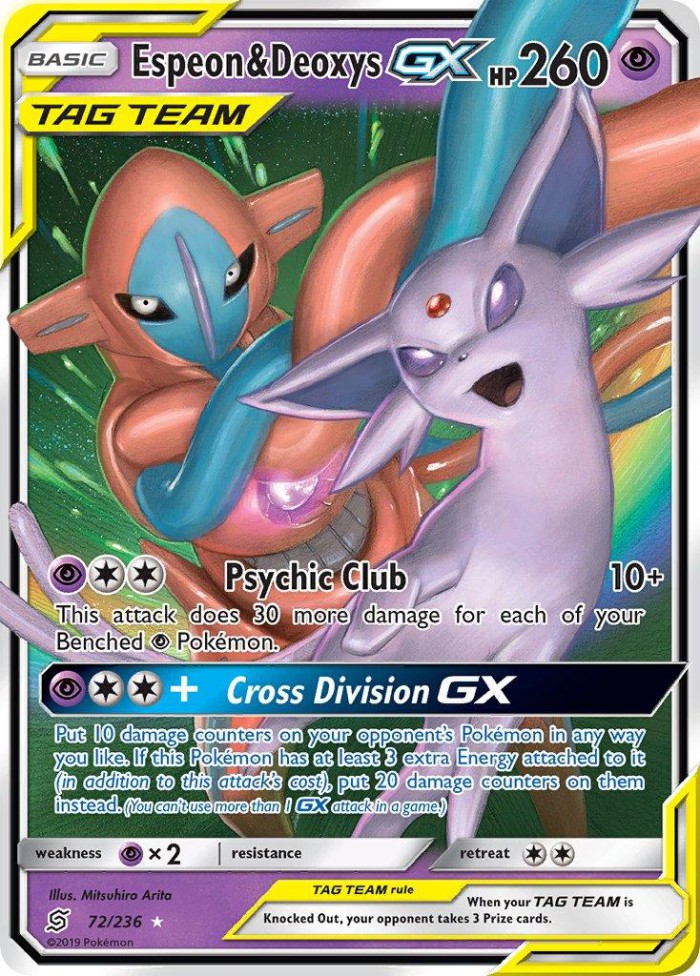 Carte Pokémon: Espeon & Deoxys GX [Mentali et Deoxys GX]