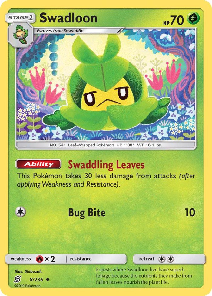 Carte Pokémon: Swadloon [Couverdure]