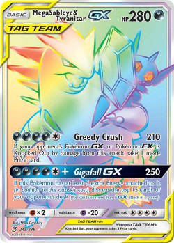 Carte Pokémon: Mega Sableye & Tyranitar GX