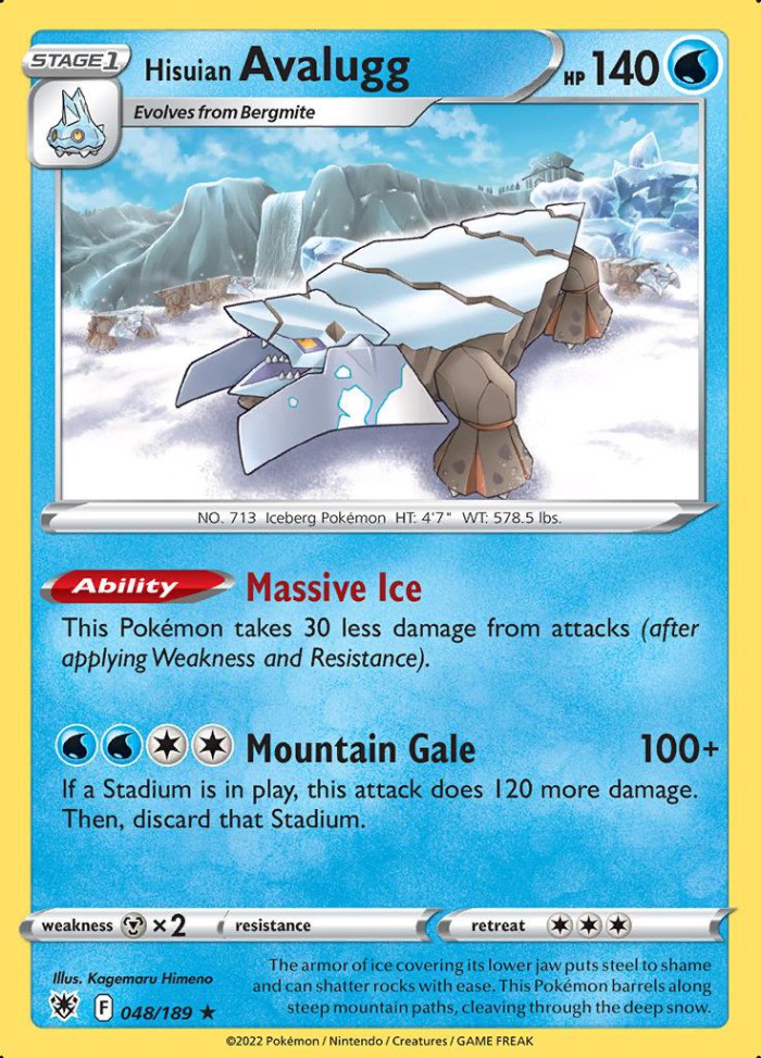 Carte Pokémon: Hisuian Avalugg [Séracrawl de Hisui]