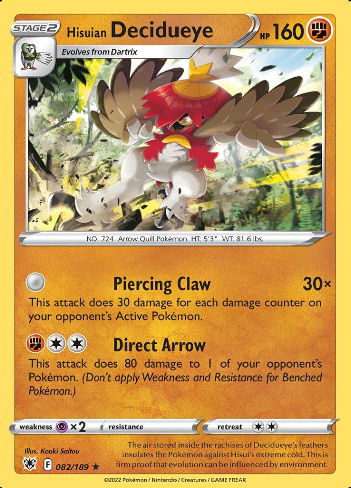 Carte Pokémon: Hisuian Decidueye [Archéduc de Hisui]