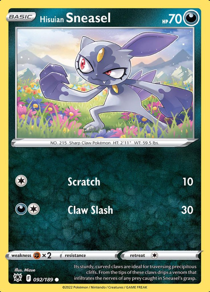 Carte Pokémon: Hisuian Sneasel [Farfuret de Hisui]