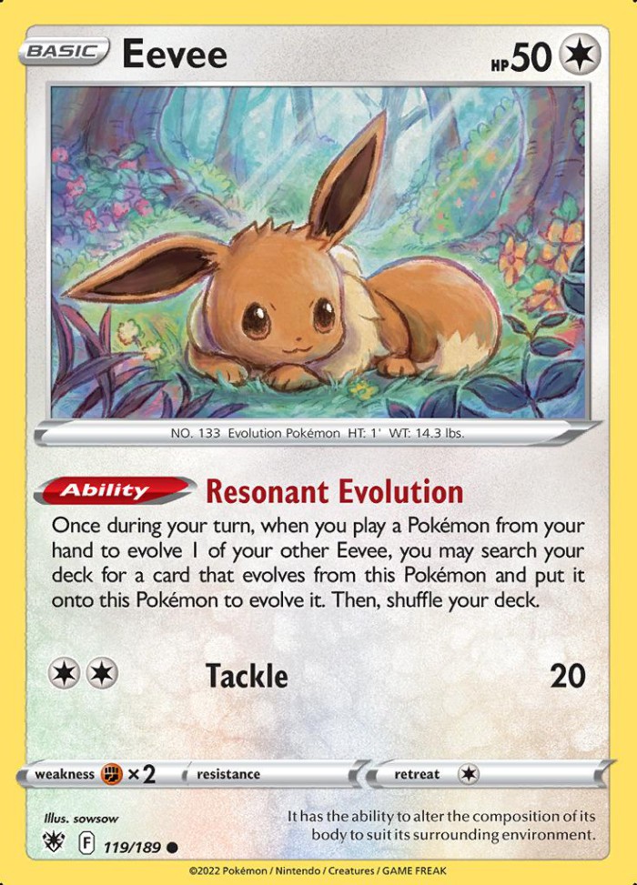 Carte Pokémon: Eevee [Évoli]