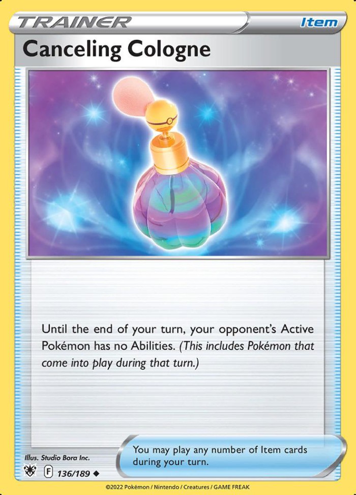 Carte Pokémon: Canceling Cologne [Parfum Inhibiteur]