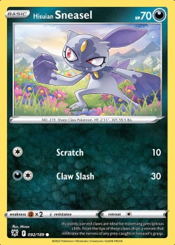 Carte Pokémon: Hisuian Sneasel