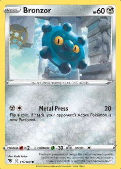 Carte Pokémon: Bronzor