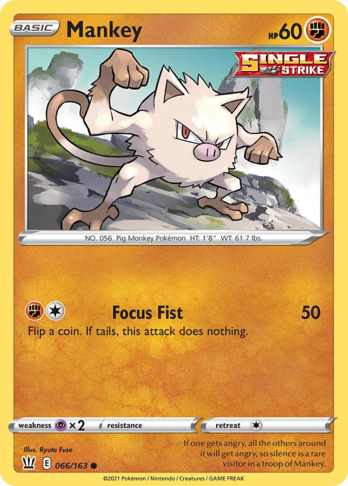 Carte Pokémon: Mankey [Férosinge]