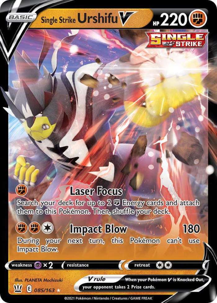 Carte Pokémon: Single Strike Urshifu V [Shifours Poing Final V]