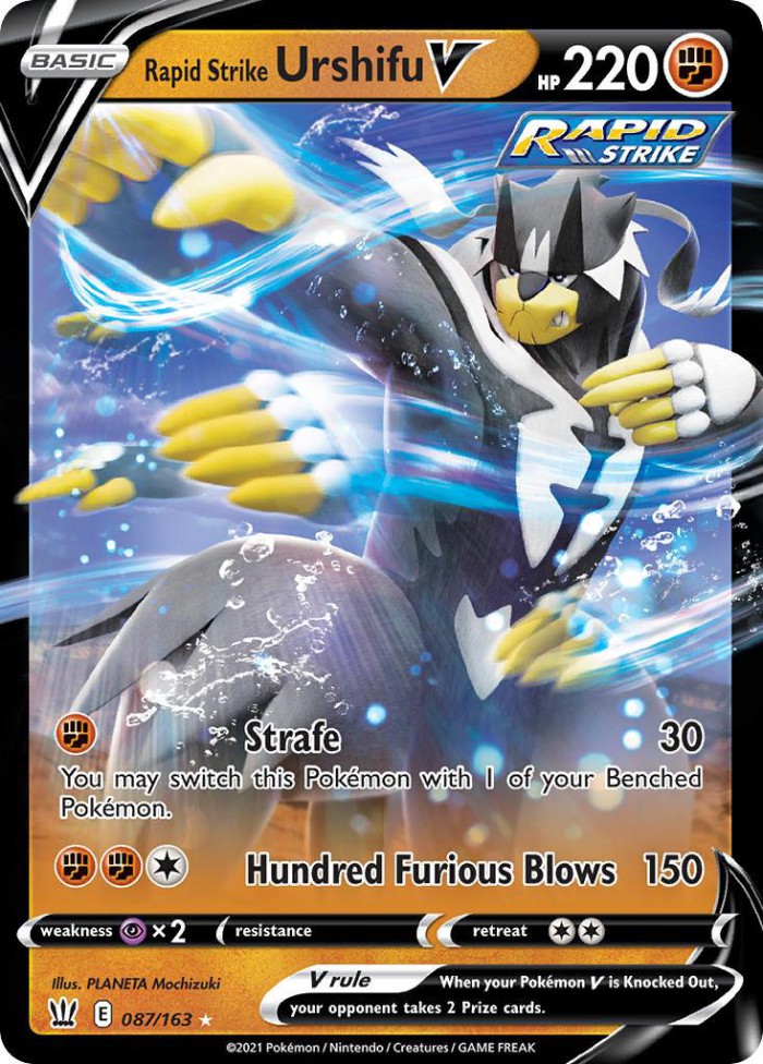 Carte Pokémon: Rapid Strike Urshifu V [Shifours  Mille Poings V]