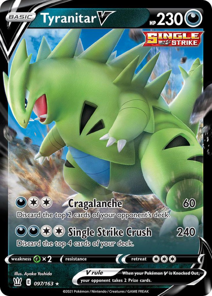 Carte Pokémon: Tyranitar V [Tyranocif V]